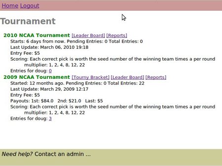 Tournament Web GUI 
